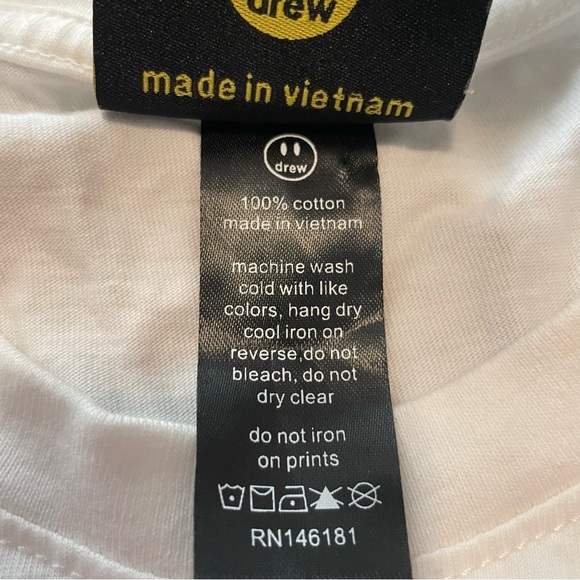 Drew House Bunny t shirt graphic white  streetwear casual cute justin beiber - Picture 3 of 4